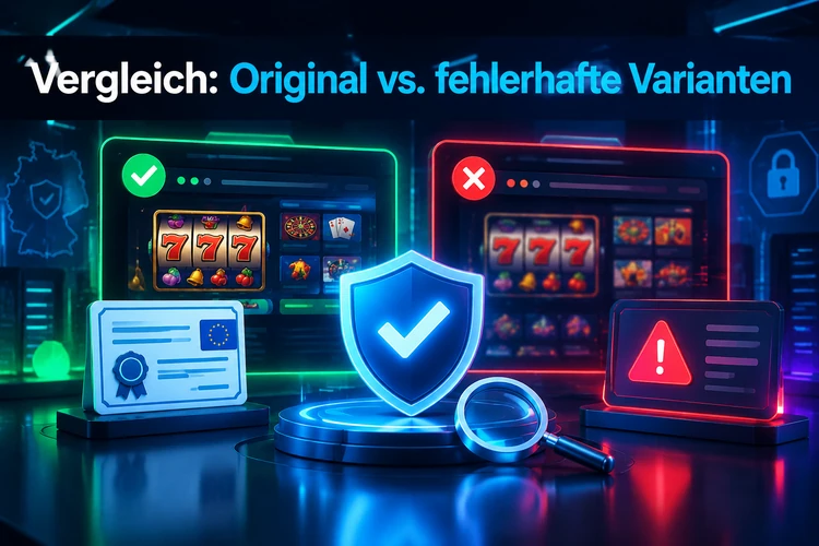 Vergleich: Original vs. fehlerhafte Varianten